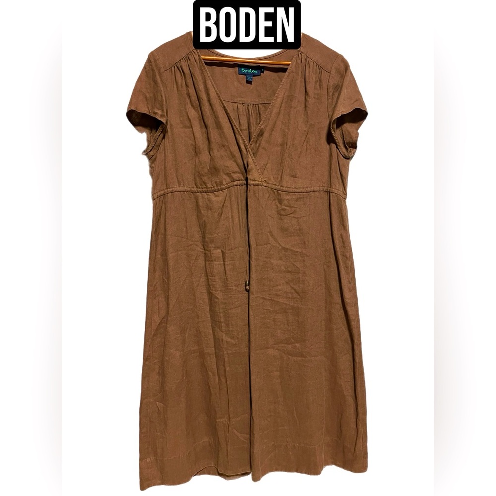 Boden 100% Linen Midi Dress 18L